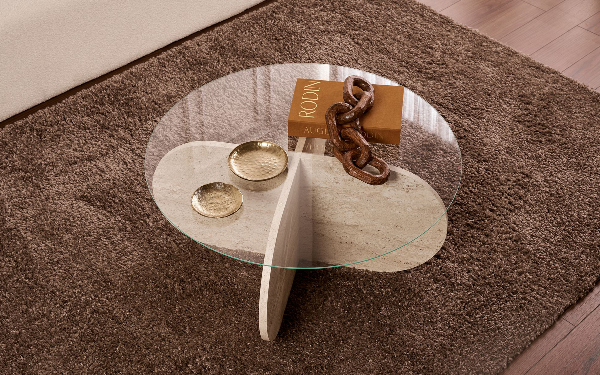 Masuta de cafea Veta, decor travertin  5